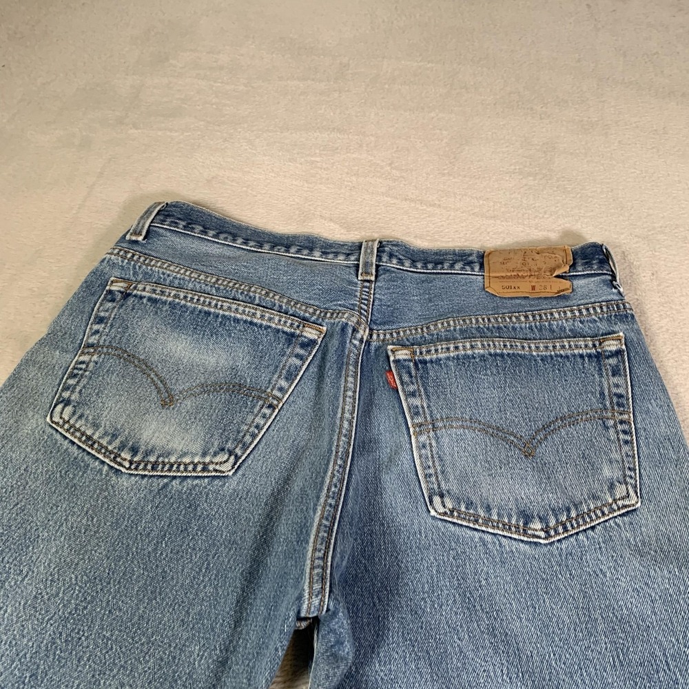 Vintage Levis 501xx Jeans 38x36 (Actual 34x34) Blue Light Straight USA Made 90s - Picture 15 of 16